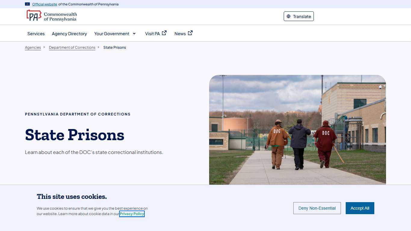 State Prisons | Department of Corrections | Commonwealth of Pennsylvania