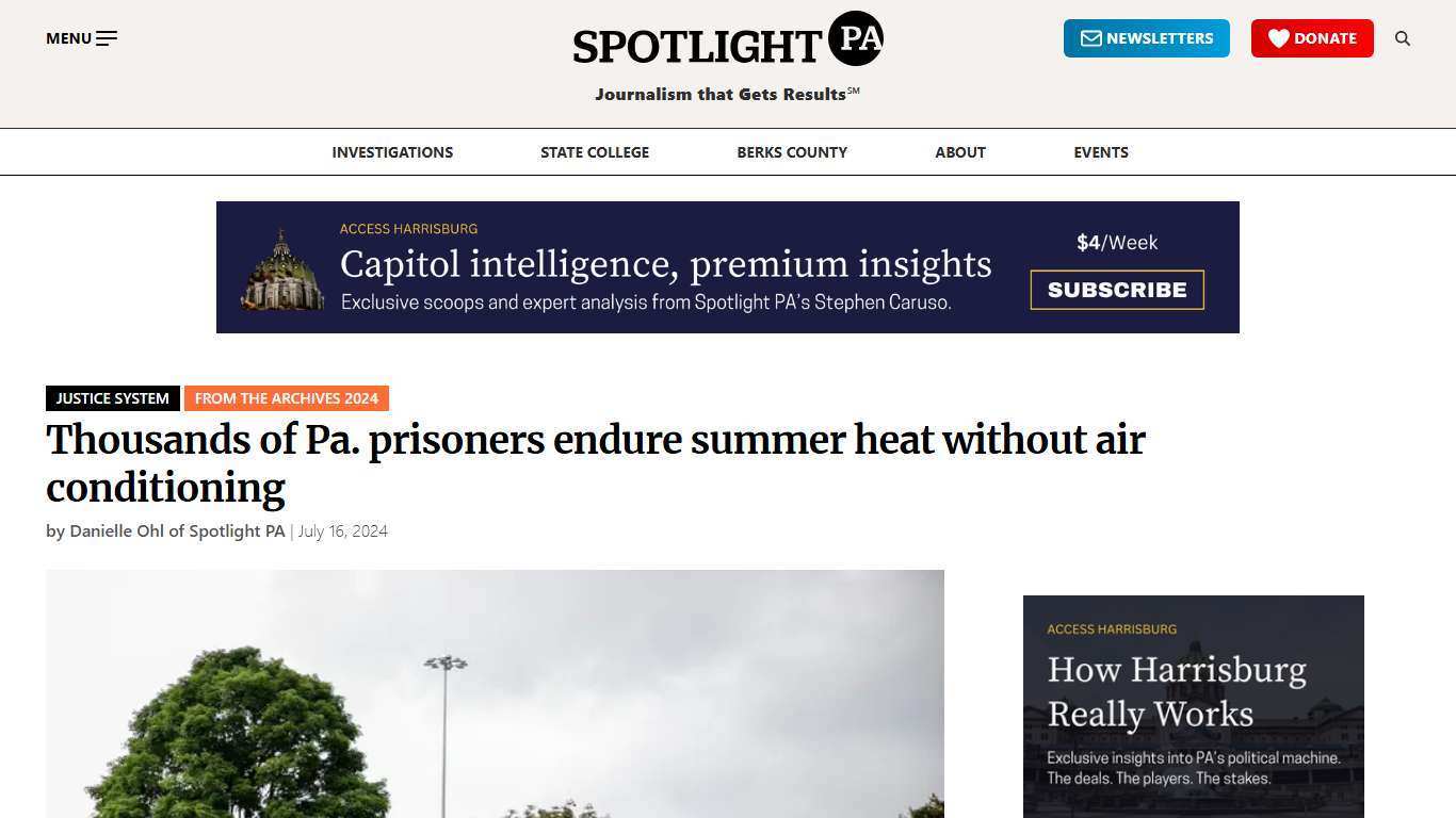 Many Pa. prisoners endure summer heat without A/C • Spotlight PA