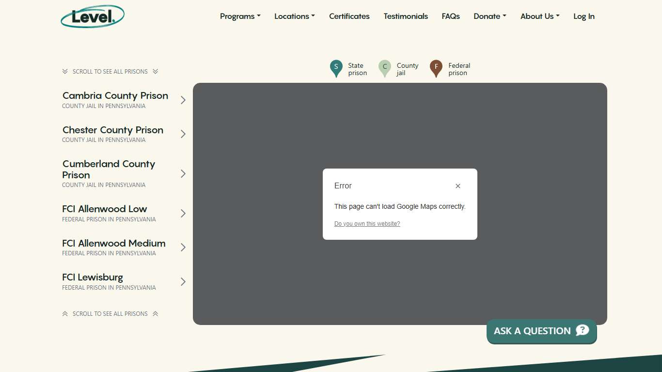 Pennsylvania Prison Education - Level