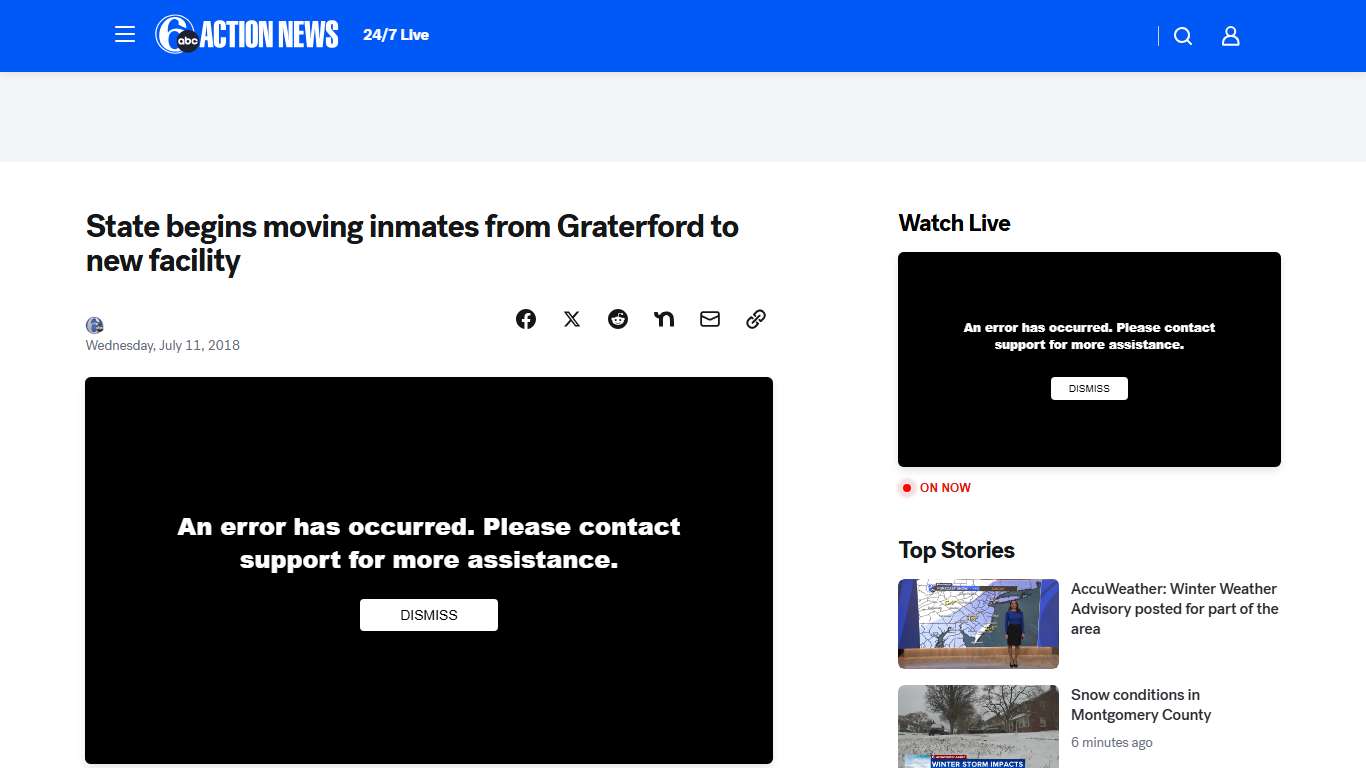 State begins moving inmates from Graterford to new facility - 6abc Philadelphia