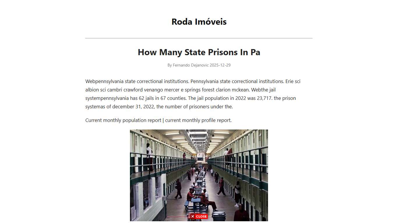 How Many State Prisons In Pa - Roda Imóveis
